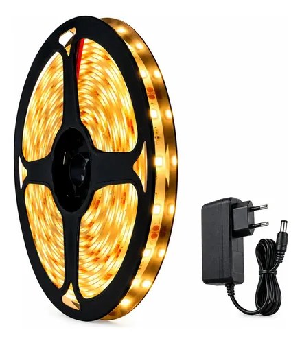 Fita LED Branco-Quente 2835 5m 300 LEDs com Fonte Maffacioli