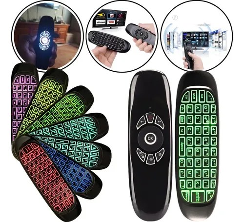 Mini Controle Teclado Air Mouse Wireless para Android TV