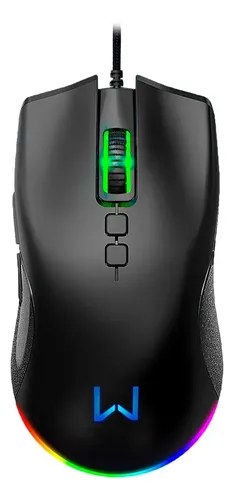 Mouse Gamer Multi Warrior 7 botões Rush Rgb 12000dpi - Mo392 Preto